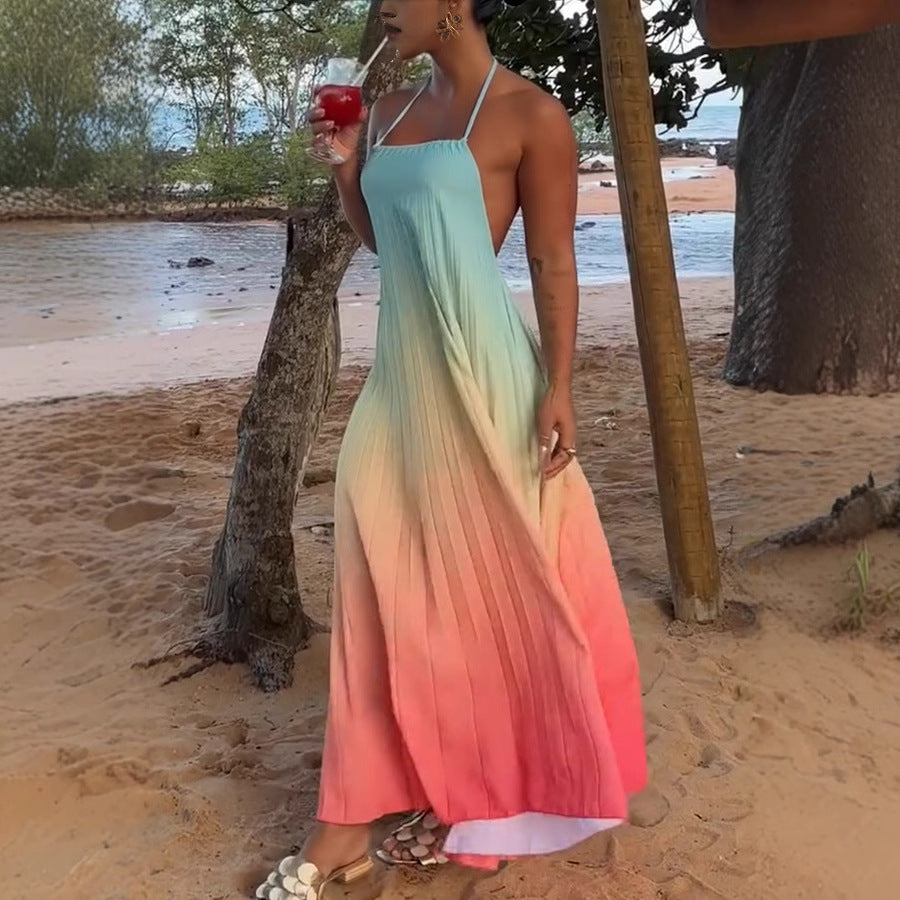 Women's Lace Backless Dress