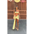 Women's Lace Bikini Set with Matching Skirt