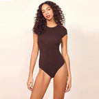 Cotton Rib Round Neck Bodysuit