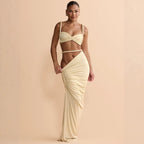 Light Luxury High Grade Hemp Rope Twisted String Strap Tube Top Side