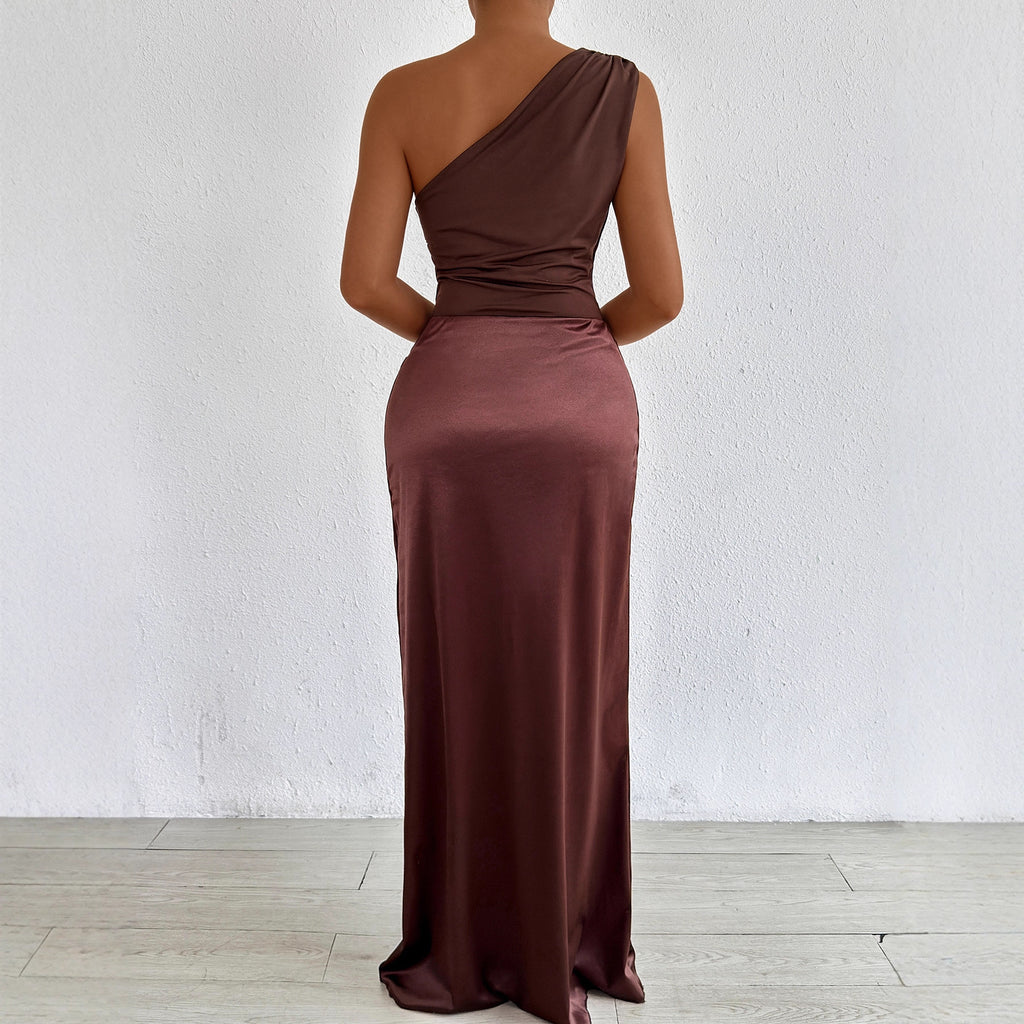 Women's Autumn One-Shoulder Skirt Two-Piece Set