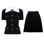 Short Sleeve Black Top Skirt