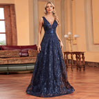 Deep V Backless Fishtail Bridesmaid Dress