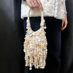 Bohemian Beaded Mesh Bag