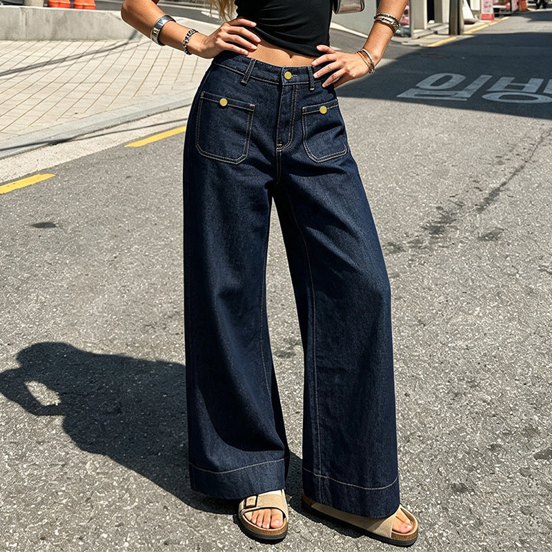 Women's High-Waist Wide-Leg Jeans