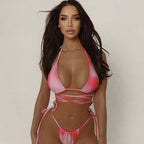 Split Backless One-piece Swimwear