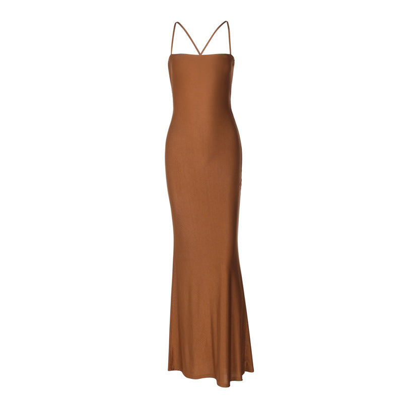 Backless Cutout Halter Mini Dress