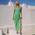 Women's Floral One-Shoulder One-Piece Swimsuit