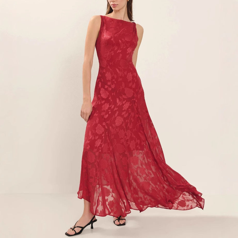 Women's Lace Backless Dress