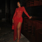 Women's Wrap Long Sleeve Dress