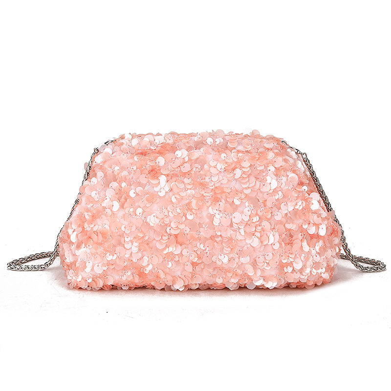 Women's Sequin Chain Shoulder Clutch