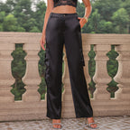 High-Waist Straight Work Pants