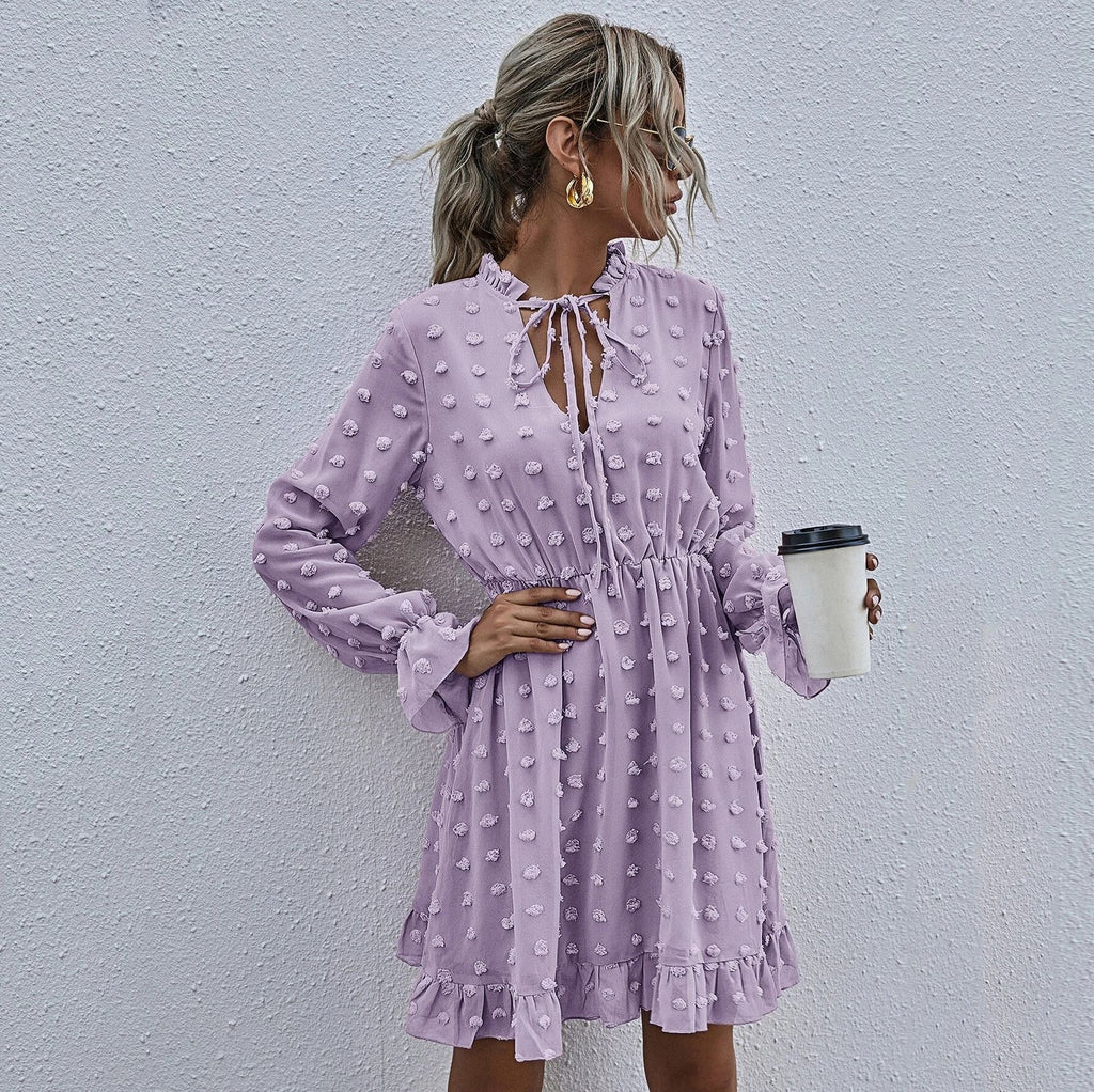 Long Sleeves High-Waist Office Dress