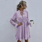Long Sleeves High-Waist Office Dress