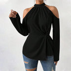 Women's Asymmetric Long Sleeve Statement Top