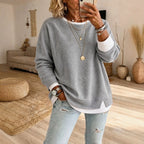 Women's Color-Block Long-Sleeve Sweater