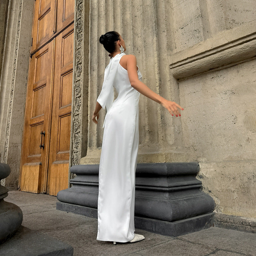 Women's Halter Silk Dress