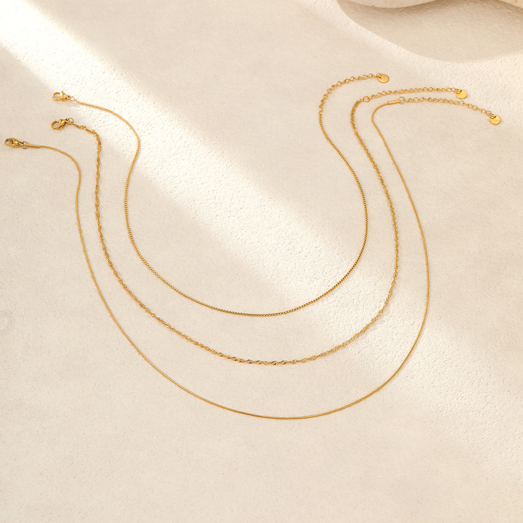 Stainless Steel Three Layer Choker Necklace
