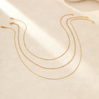 Stainless Steel Three Layer Choker Necklace
