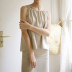 Women's Linen Halter Sleeveless Top