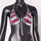 Carnival Music Festival Party Body Cha Sexy Color Sexy Chest Necklace Multi Layer Sling Decoration