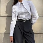 French White Collared Shirt