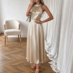 Women's Satin Halter Dress