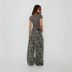 Women's Camouflage Wide-Leg Jeans