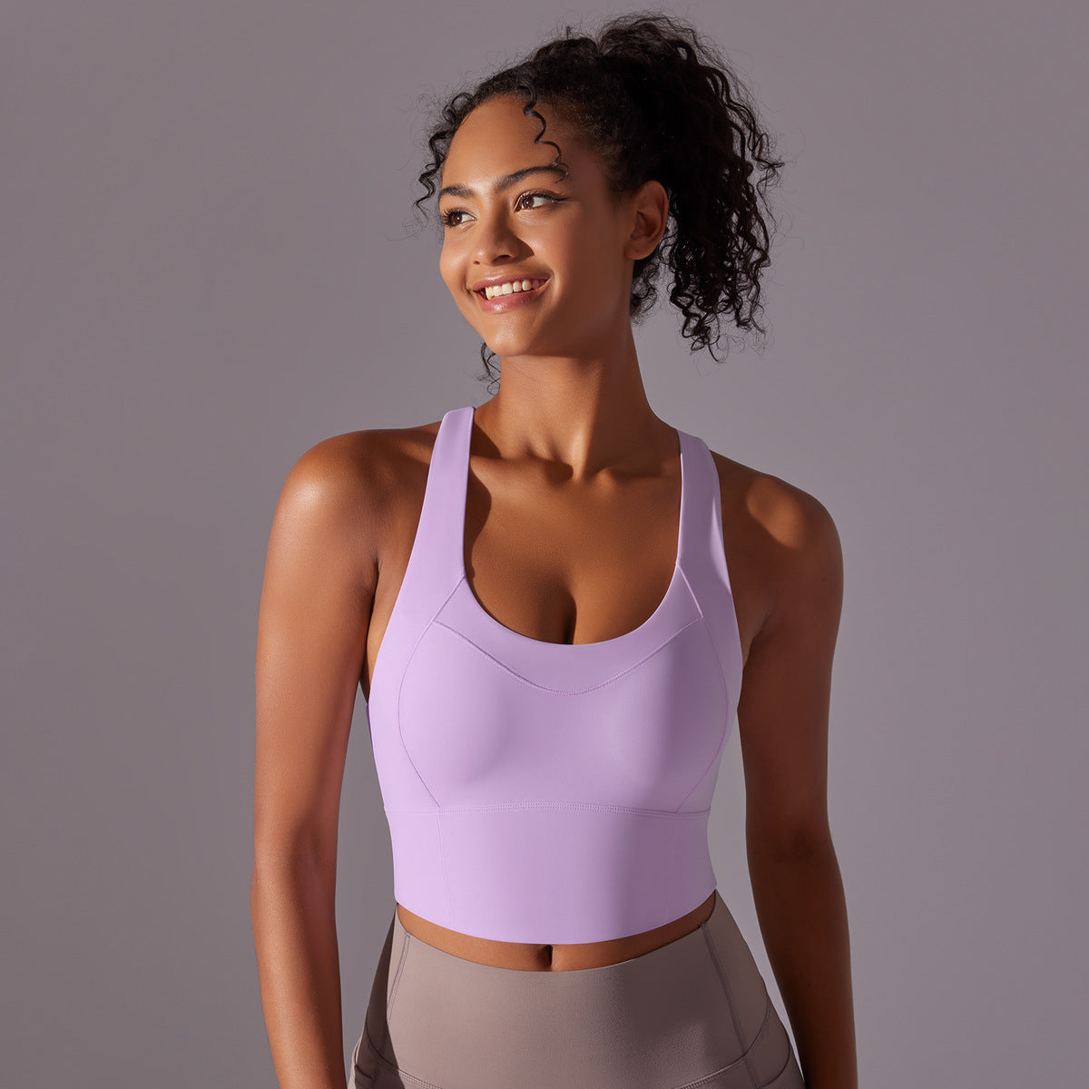 Nude Feel Sports Underwear Push up Sexy Seamless One Piece Cup Beauty Back Yoga Bra Running Workout Vest Women