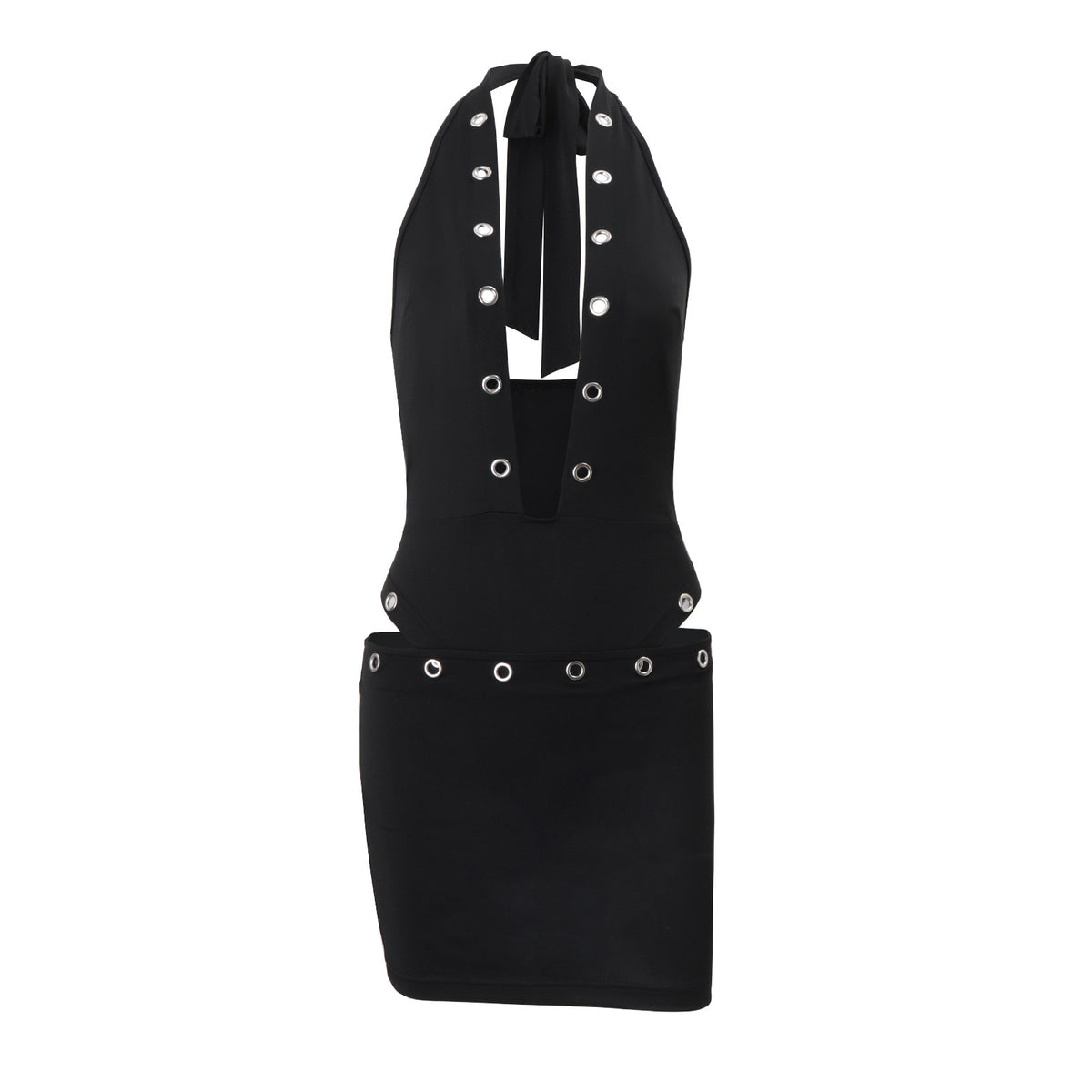 Women's Fall Deep V Plunge Top and Skirt Two-Piece Set