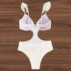 Solid Color One-piece Swimwear