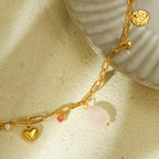 Natural Stone Beaded Pearl Necklace Trendy Necklace