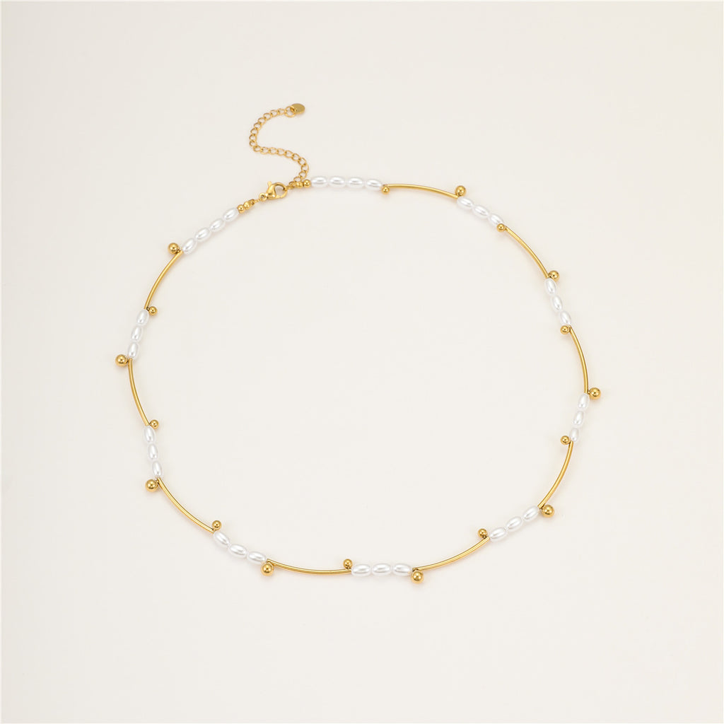 French Hepburn Advanced Baroque Imitation Pearl Necklace