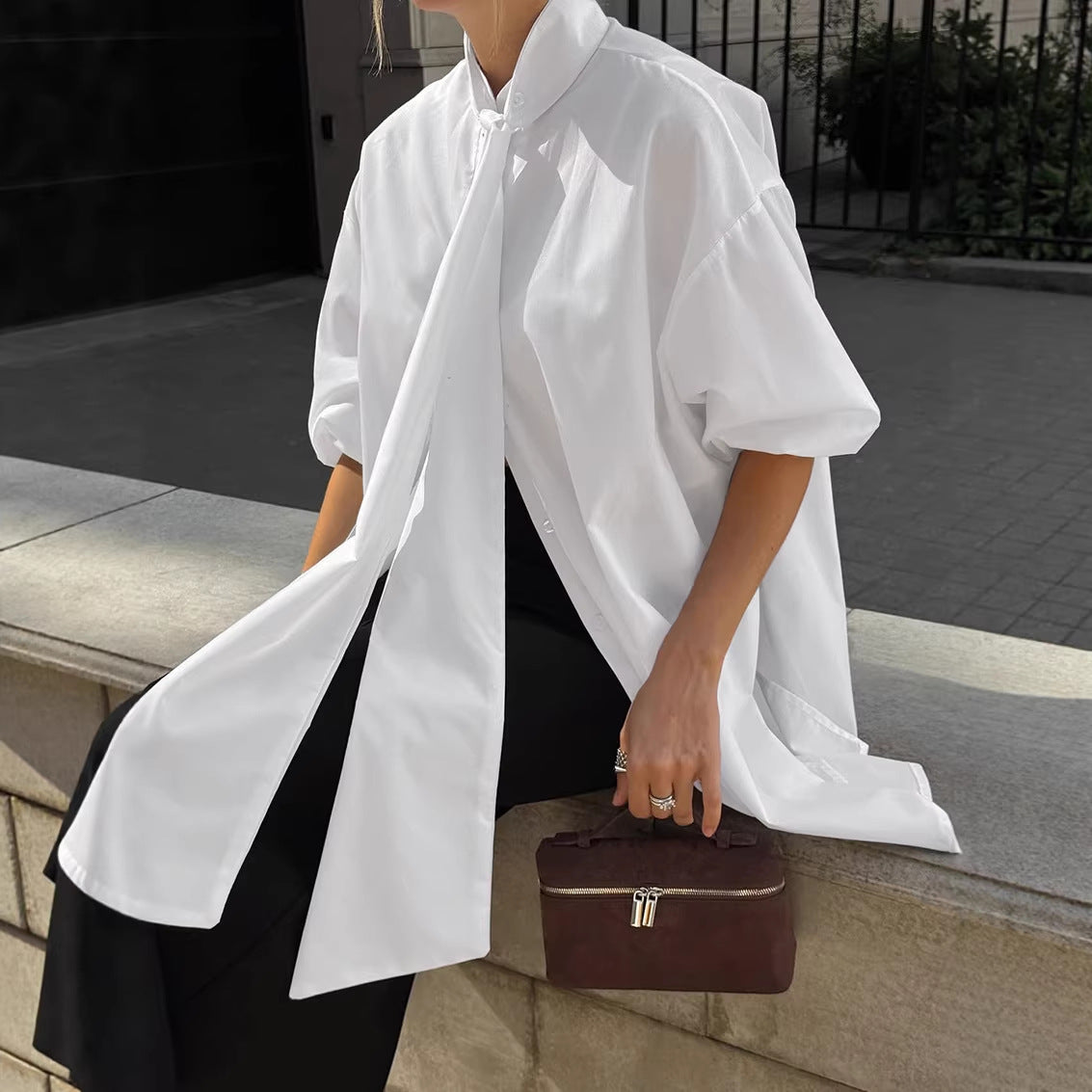 Women's Long-Sleeve White Shirt