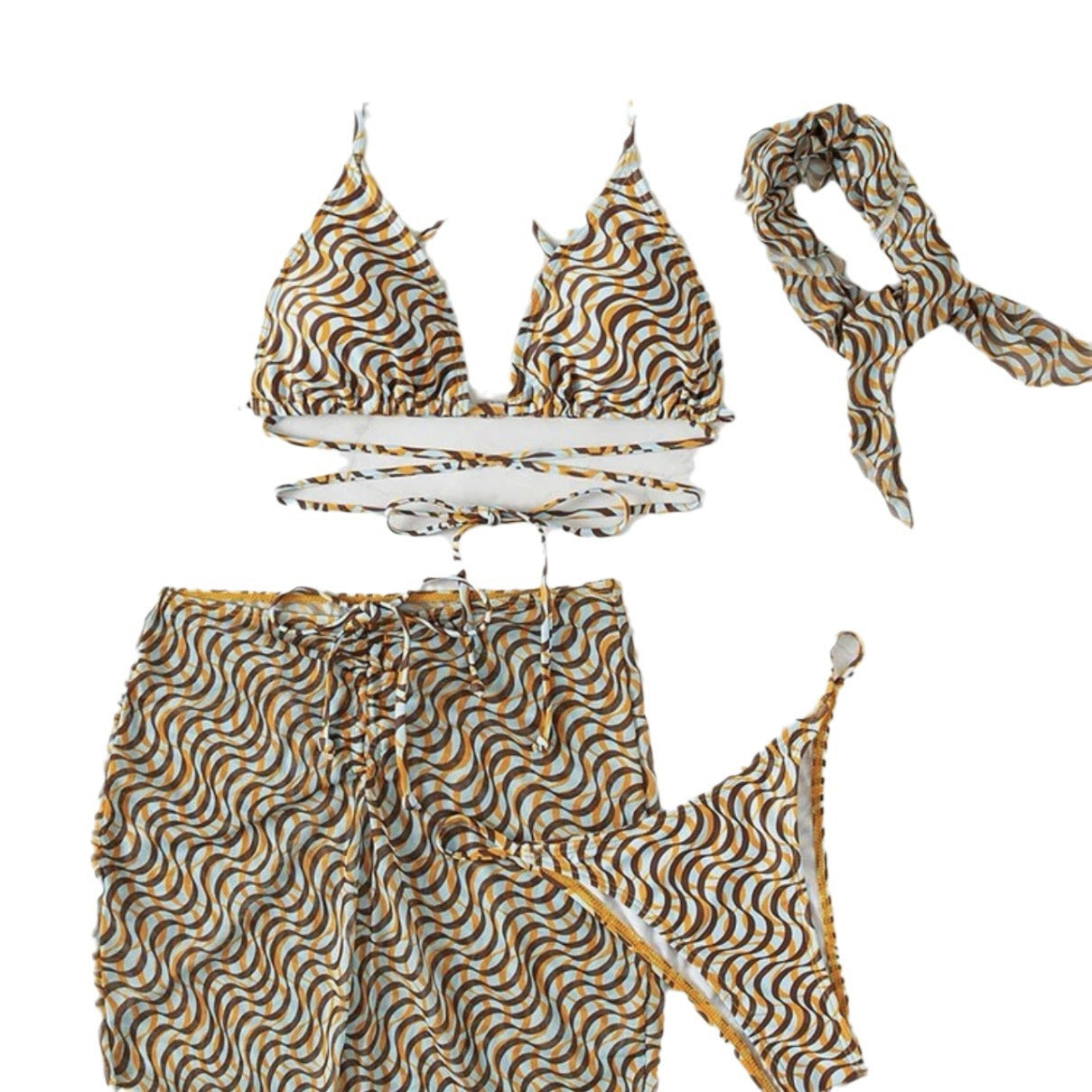 Drawstring Strap Bikini Swimwear