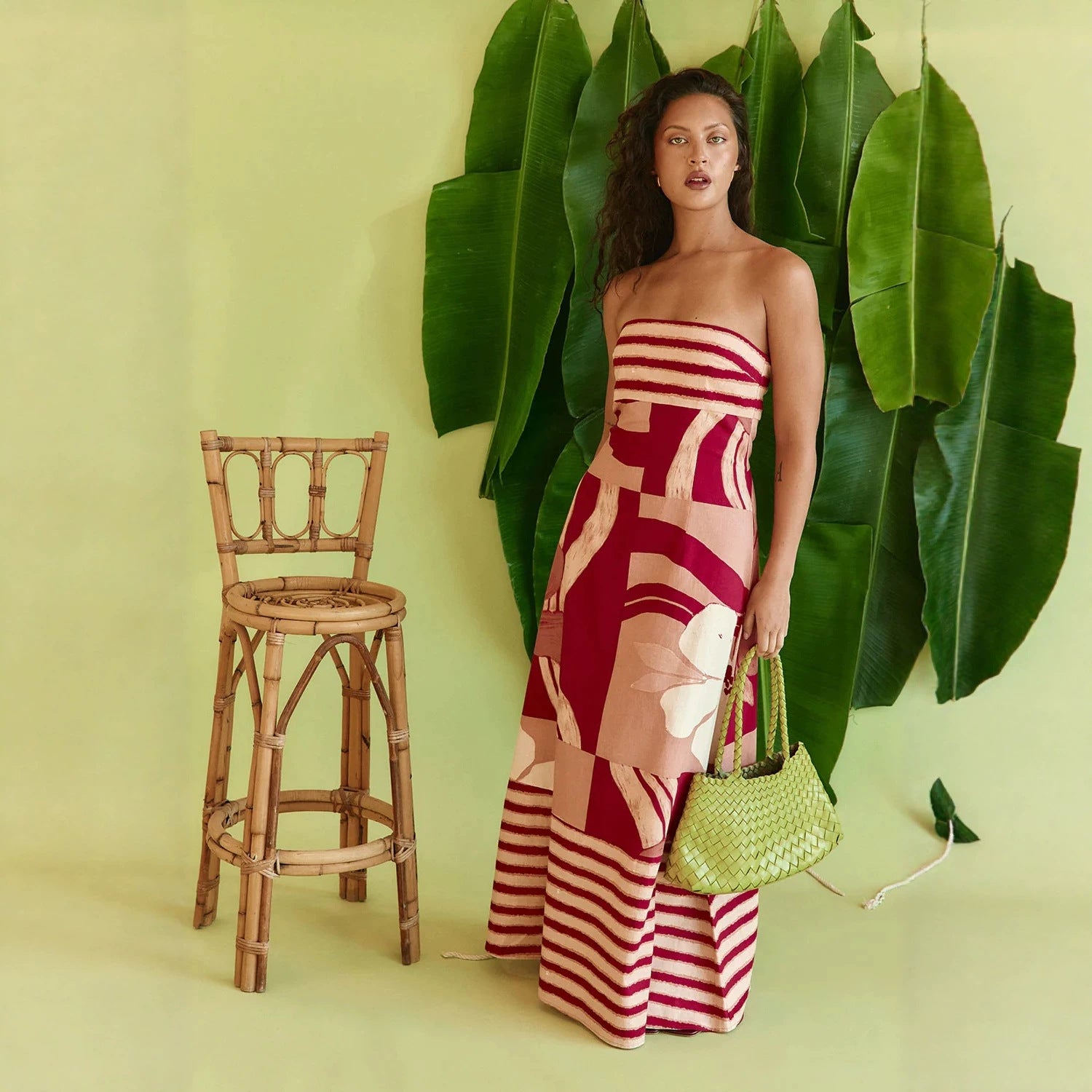 Women's Wrap Striped Dress
