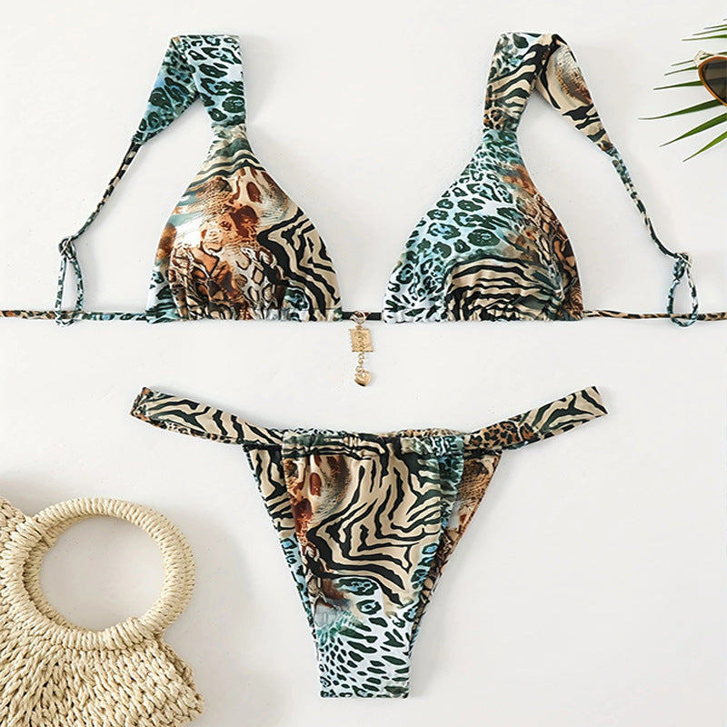 Printed Lace Bikini Swimwear