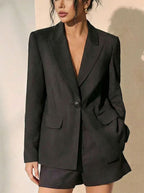Women's Floral Lace Long-Sleeve Blazer