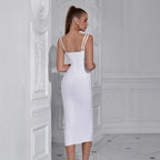 Women's Tight Cami Dress Bandage Beaded Embellished Evening