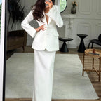 Polo Collar Top & Hip Skirt Set