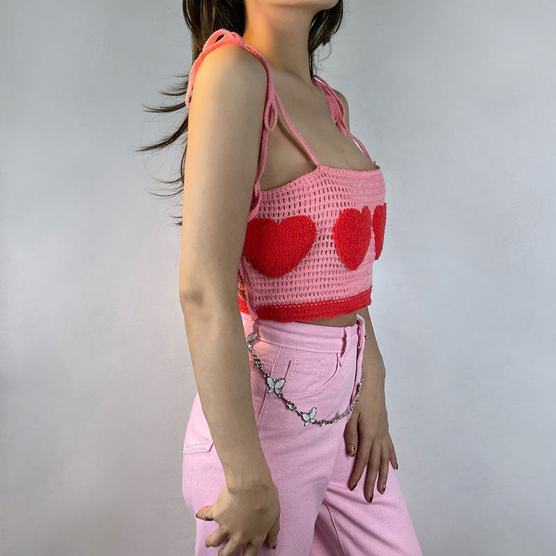 Women's Pink Cropped Tube Top