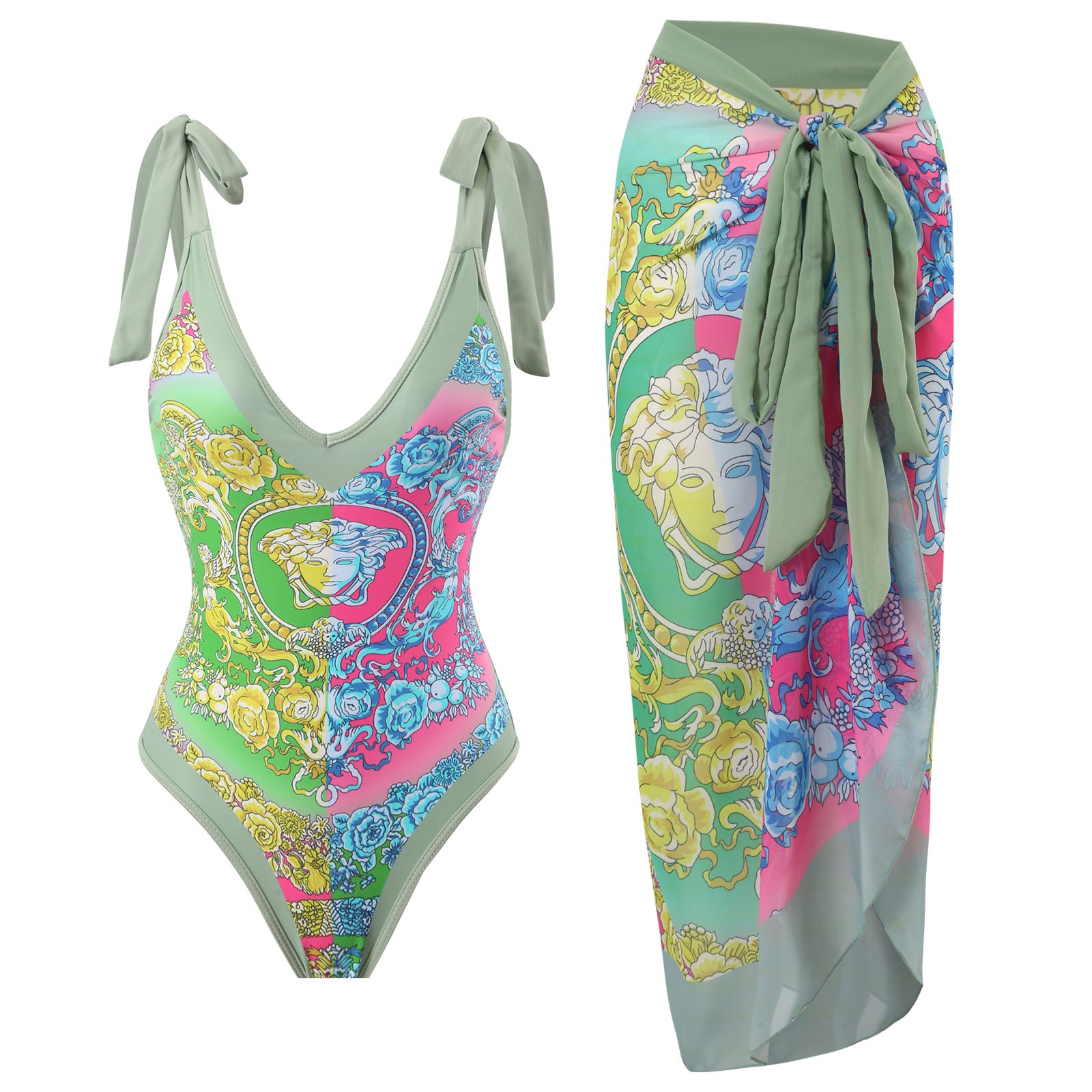 Siamese Conservative One-piece Swimwear