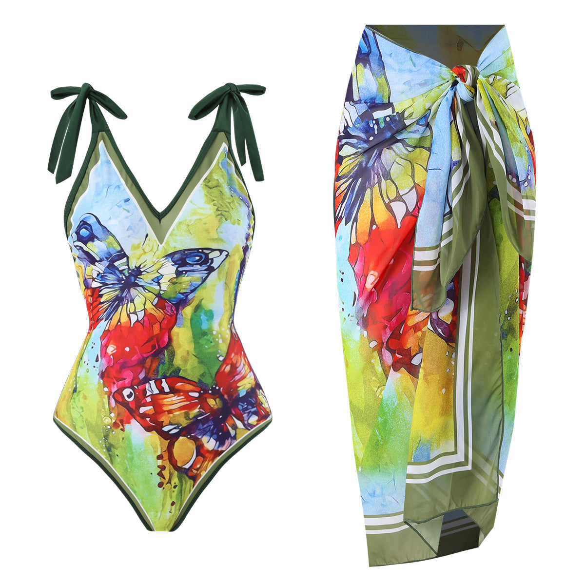 Lonkey Printed One-piece Swimwear