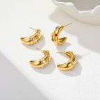 Women's Colorful Gem Earrings
