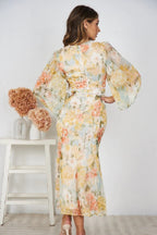 Asymmetric Printed Maxi Dress