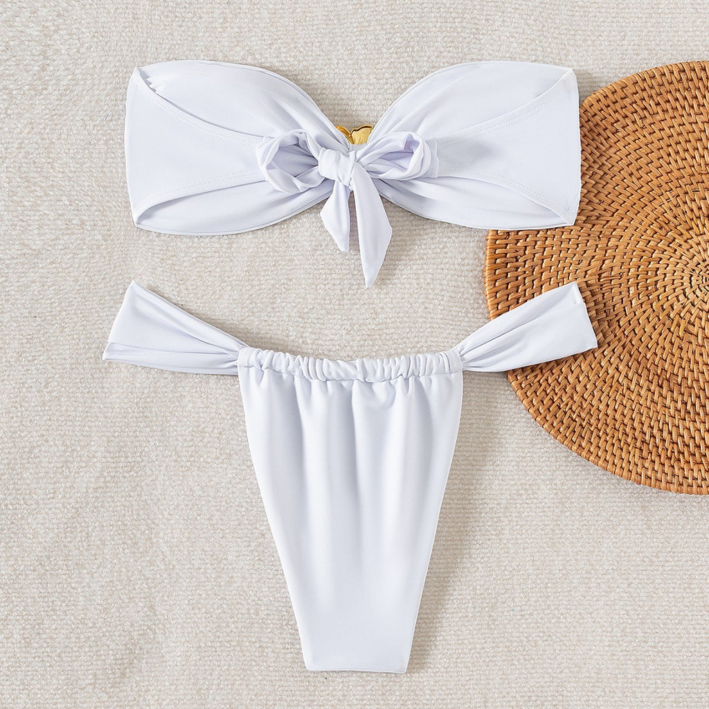 Solid One-piece Swimwear