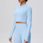 Women's Cropped Zip-Up Yoga Jacket