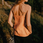 Women's Linen V-Neck Backless Camisole