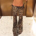 Summer Women Clothing Sexy Low Waist Leopard Print Slim Fit