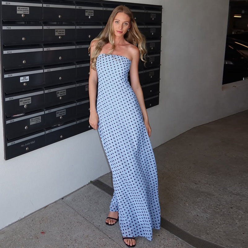Women's Polka Dot Sleeveless Dress